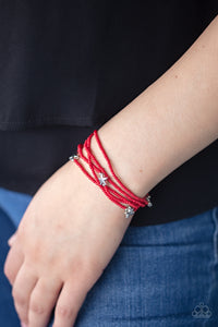 Paparazzi Bracelet- Pretty Patriotic - Red