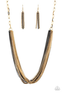 Paparazzi Necklaces - Beat Box Queen - Gold