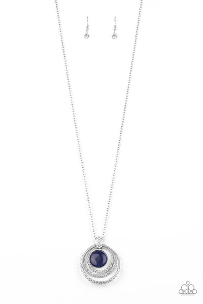 Paparazzi Necklace - A Diamond A Day - Blue (April 2020 Life Of The Party) - SHOPBLINGINGPRETTY