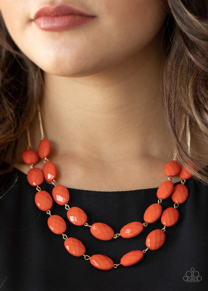 Paparazzi Necklace - Max Volume - Orange