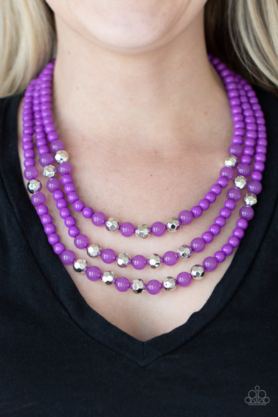 Paparazzi Necklaces - STAYCATION All I Ever Wanted - Purple