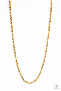 Paparazzi Necklace- Double Dribble - Gold - SHOPBLINGINGPRETTY