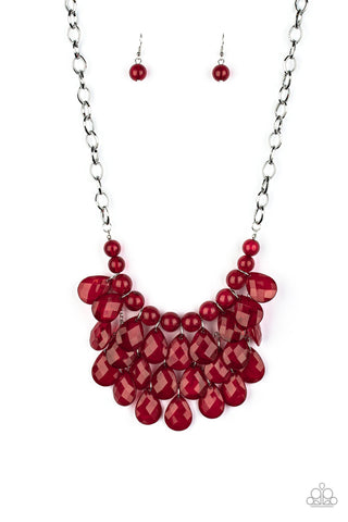 Paparazzi Necklaces - Sorry To Burst Your Bubble - Red