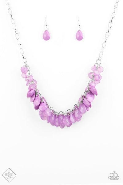 Paparazzi Necklace - Colorfully Clustered - Purple - SHOPBLINGINGPRETTY