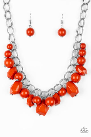 Paparazzi Necklace- Gorgeously Globetrotter - Orange - SHOPBLINGINGPRETTY