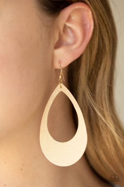 Paparazzi Earrings- What A Natural- Gold - SHOPBLINGINGPRETTY