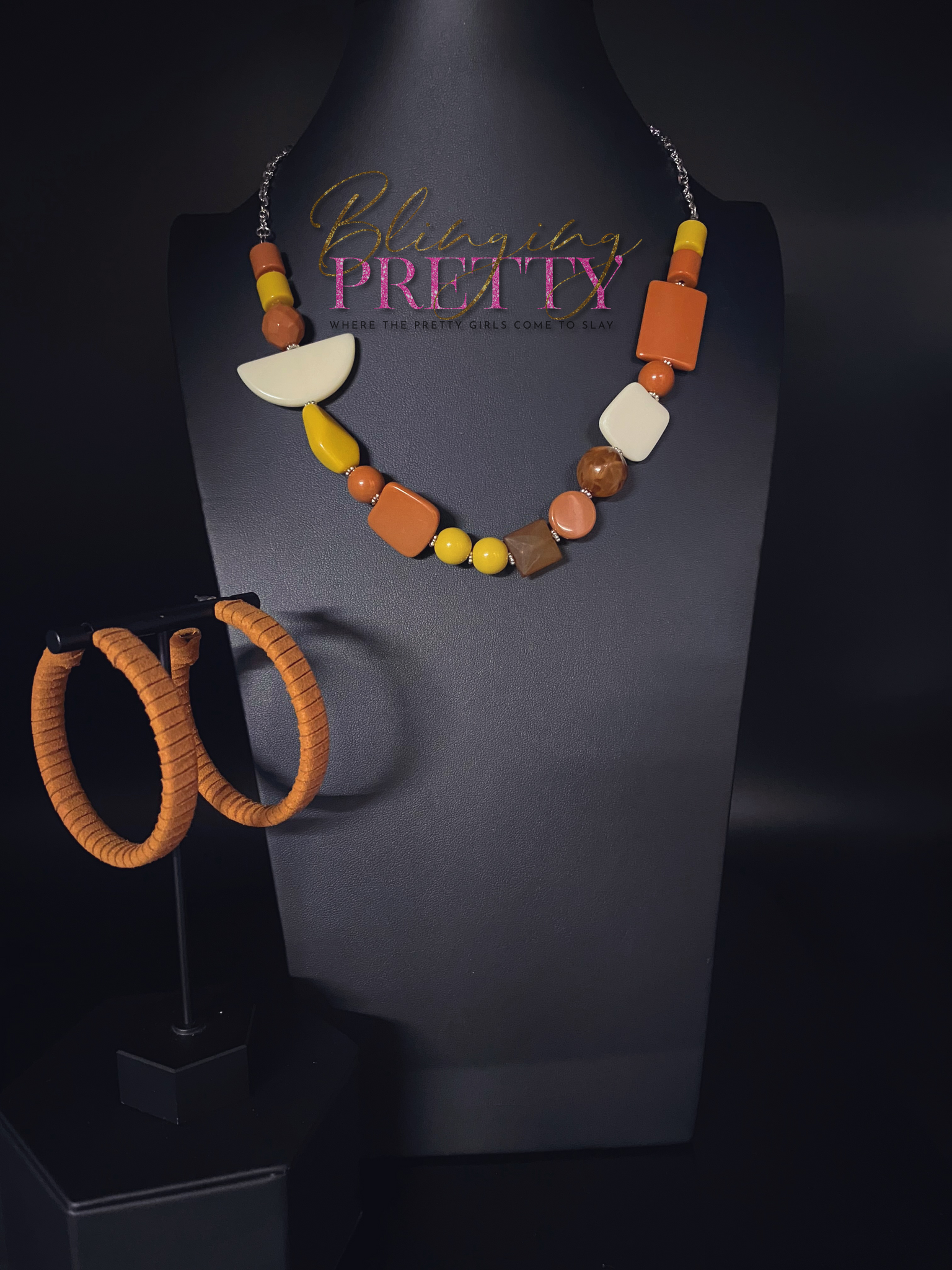 Paparazzi Necklace & Earring Set - Tranquil Trendsetter Necklace & Suede Parade Earrings - Multi