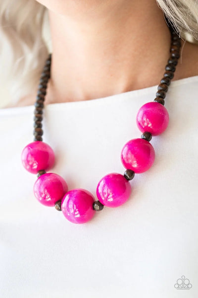 Paparazzi Necklaces  -   Oh My Miami - Pink