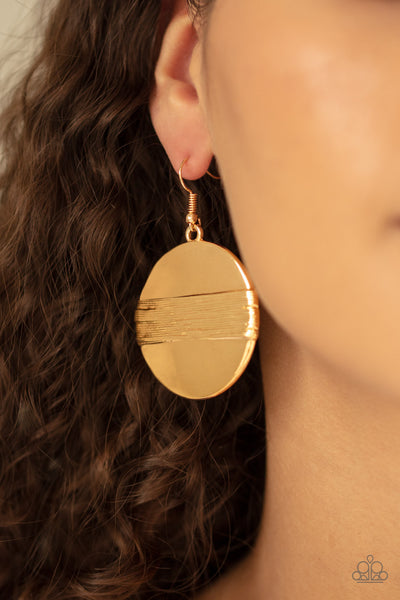 Paparazzi  Earrings - Ultra Uptown - Gold - SHOPBLINGINGPRETTY