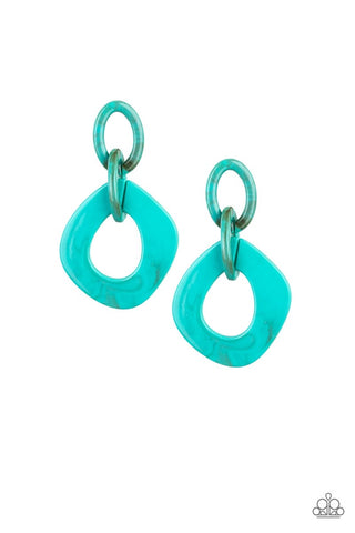 Paparazzi Earrings - Torrid Tropicana - Blue