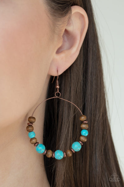 Paparazzi Earrings  -  Forestry Fashion - Copper - SHOPBLINGINGPRETTY