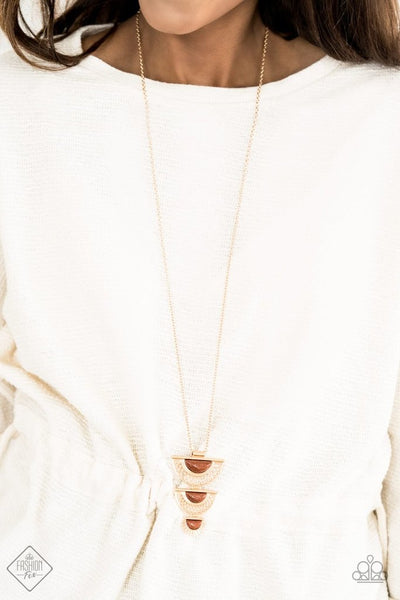 Paparazzi  Necklace- Serene Sheen - Gold