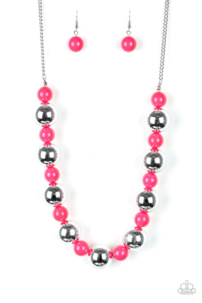 Paparazzi Necklace - Top Pop - Pink