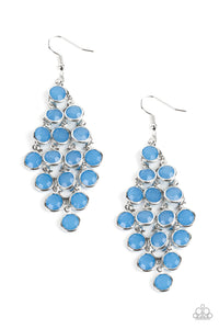 Paparazzi Earrings - With All DEW Respect - Blue