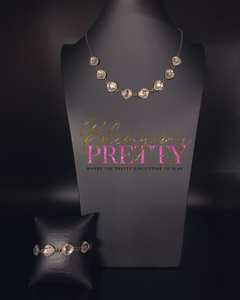 Paparazzi Necklace & Bracelet Set - The Imperfectionist Necklace & Perfect Imperfection Bracelet - Brass