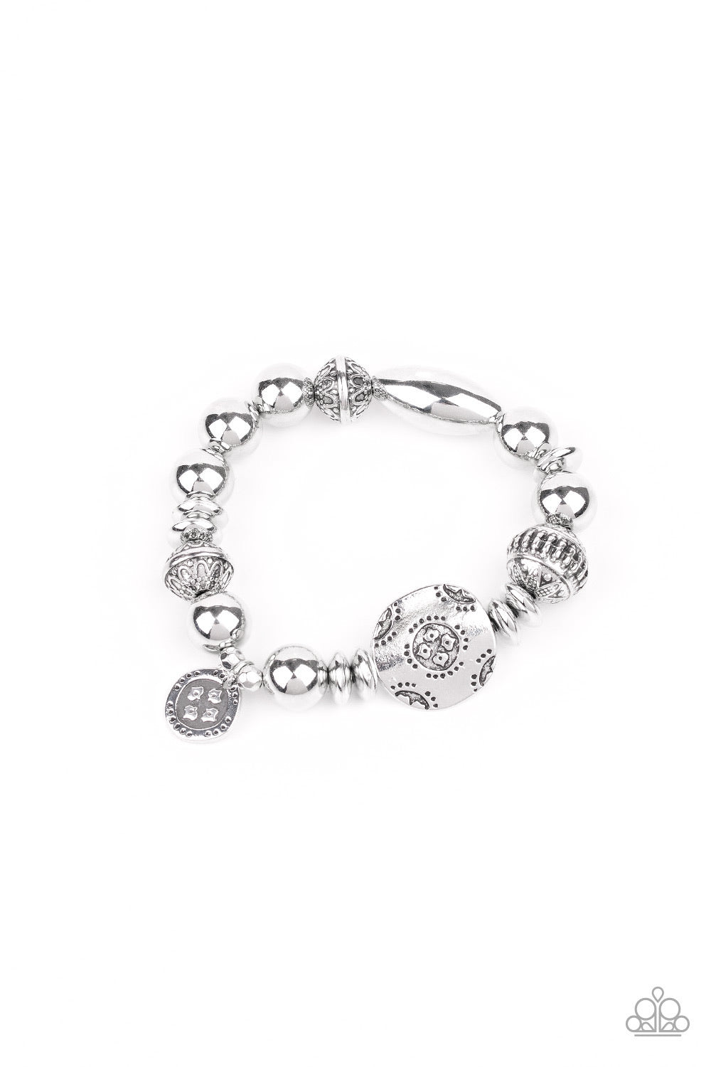 Paparazzi Bracelet -  Aesthetic Appeal - Silver - SHOPBLINGINGPRETTY