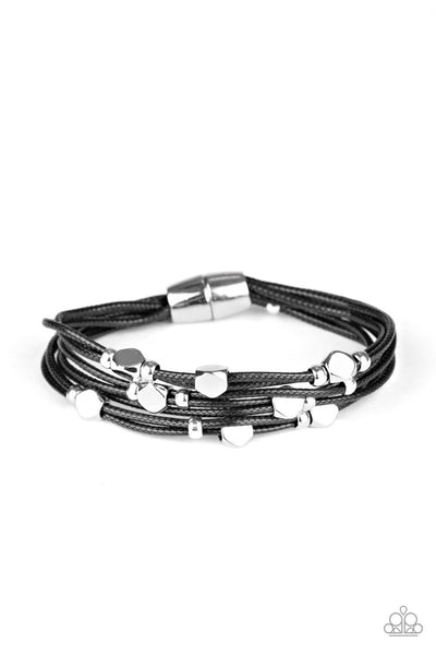 Paparazzi Bracelets - Cut The Cord - Black - Exclusive Summer Party Pack 2020