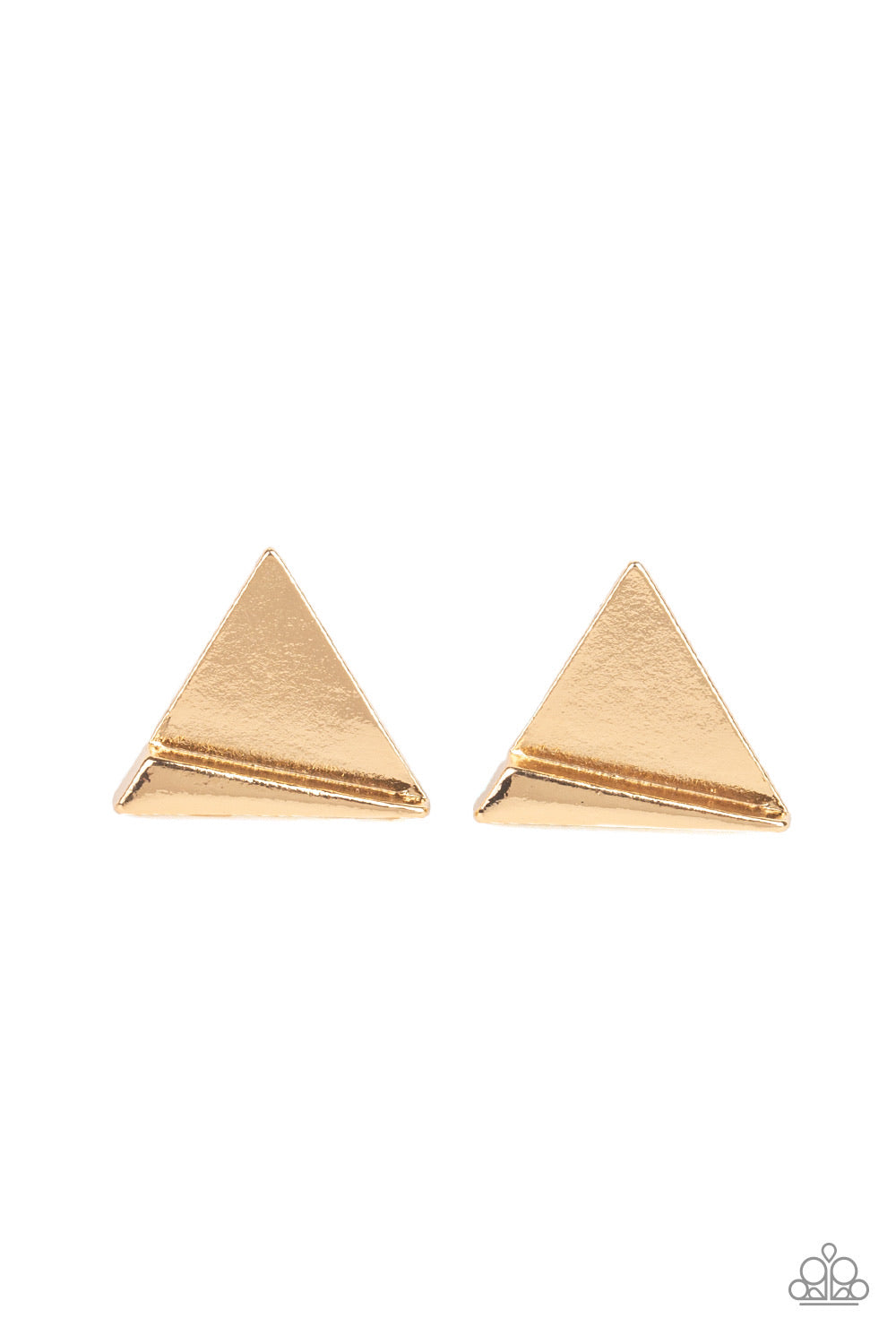 Paparazzi Earrings  - Die TRI-ing - Gold