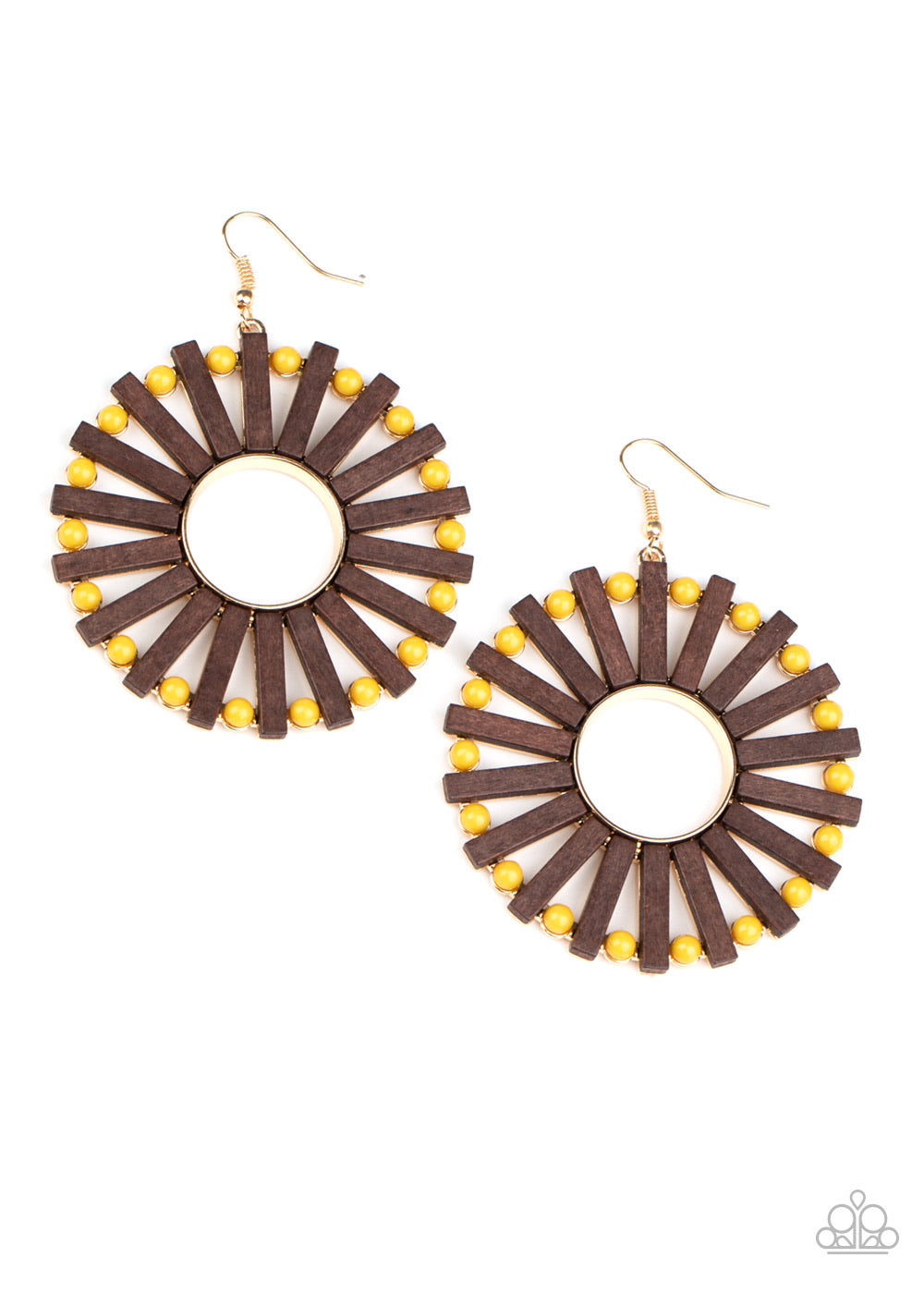 Paparazzi Earrings  -  Solar Flare - Yellow