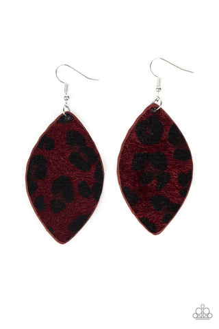 Paparazzi Earrings - Grr-irl Power- Red - SHOPBLINGINGPRETTY