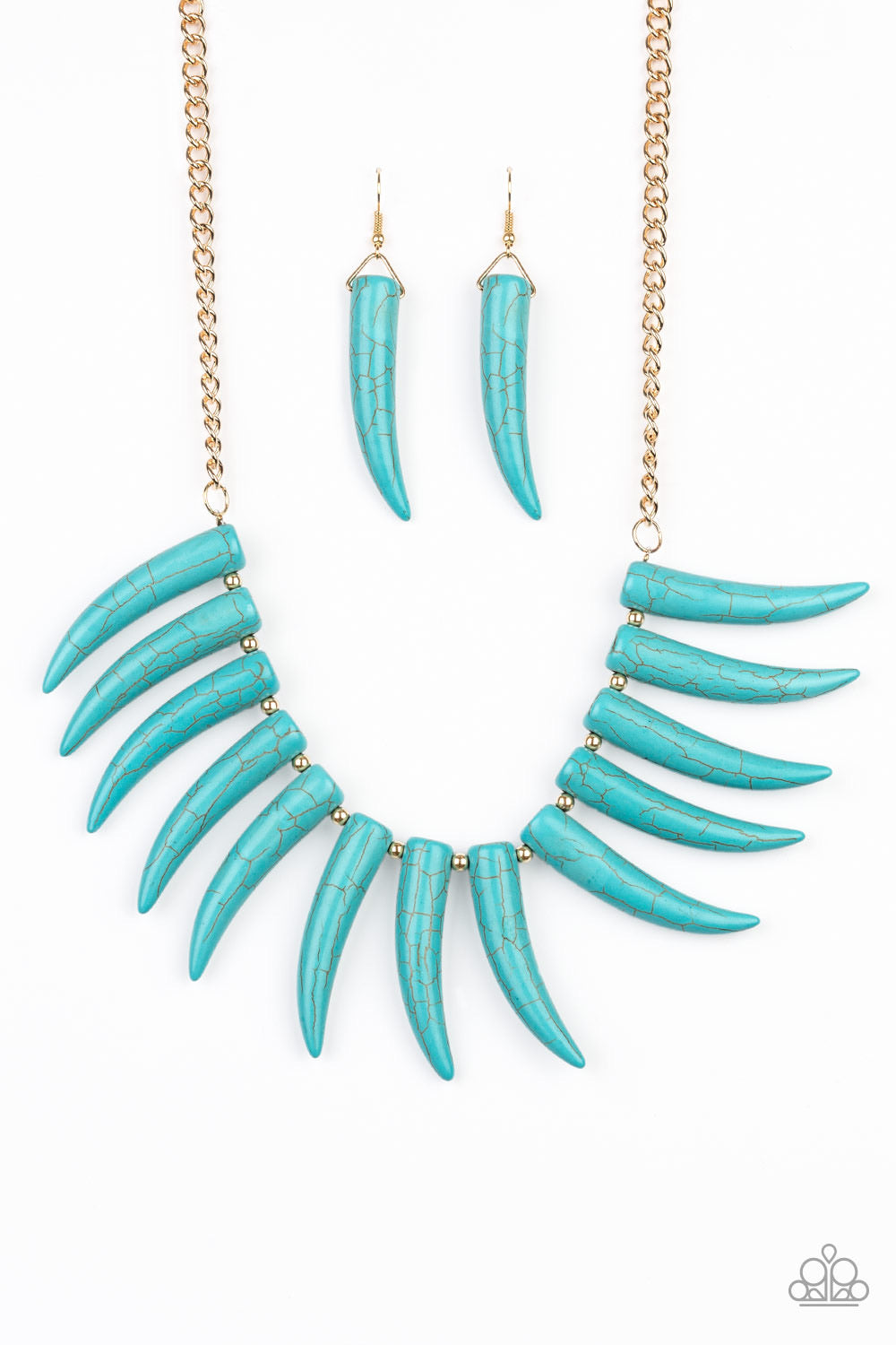Paparazzi Necklace -  Tusk Tundra - Blue (Life Of The Party August 2020)