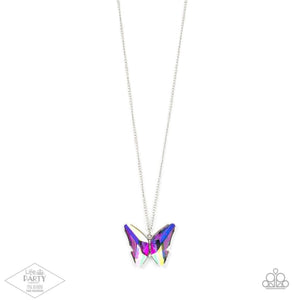 Paparazzi Necklace - The Social Butterfly Effect - Multi (Pink Diamond 2022)