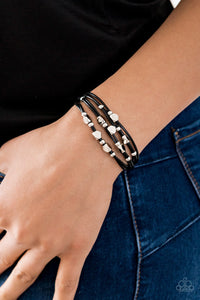 Paparazzi Bracelets - Cut The Cord - Black - Exclusive Summer Party Pack 2020