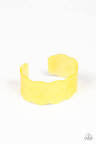 Paparazzi Bracelet -Retro Ruffle - Yellow - SHOPBLINGINGPRETTY