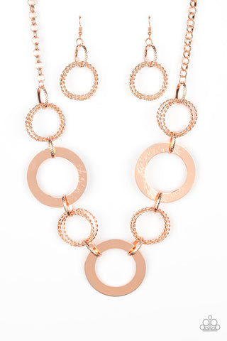 Paparazzi Necklaces - Ringed in Radiance - Copper